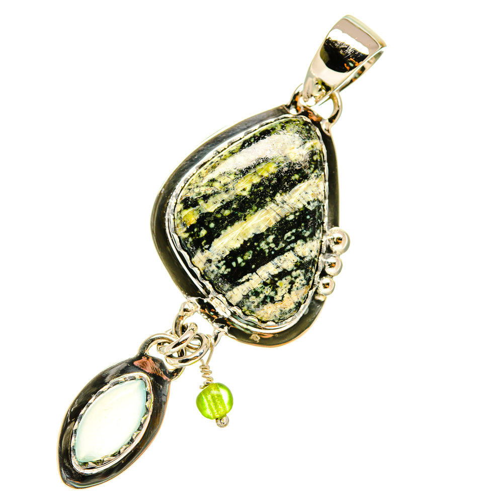 Green Vein Jasper Pendants handcrafted by Anasilvercos - PD5263