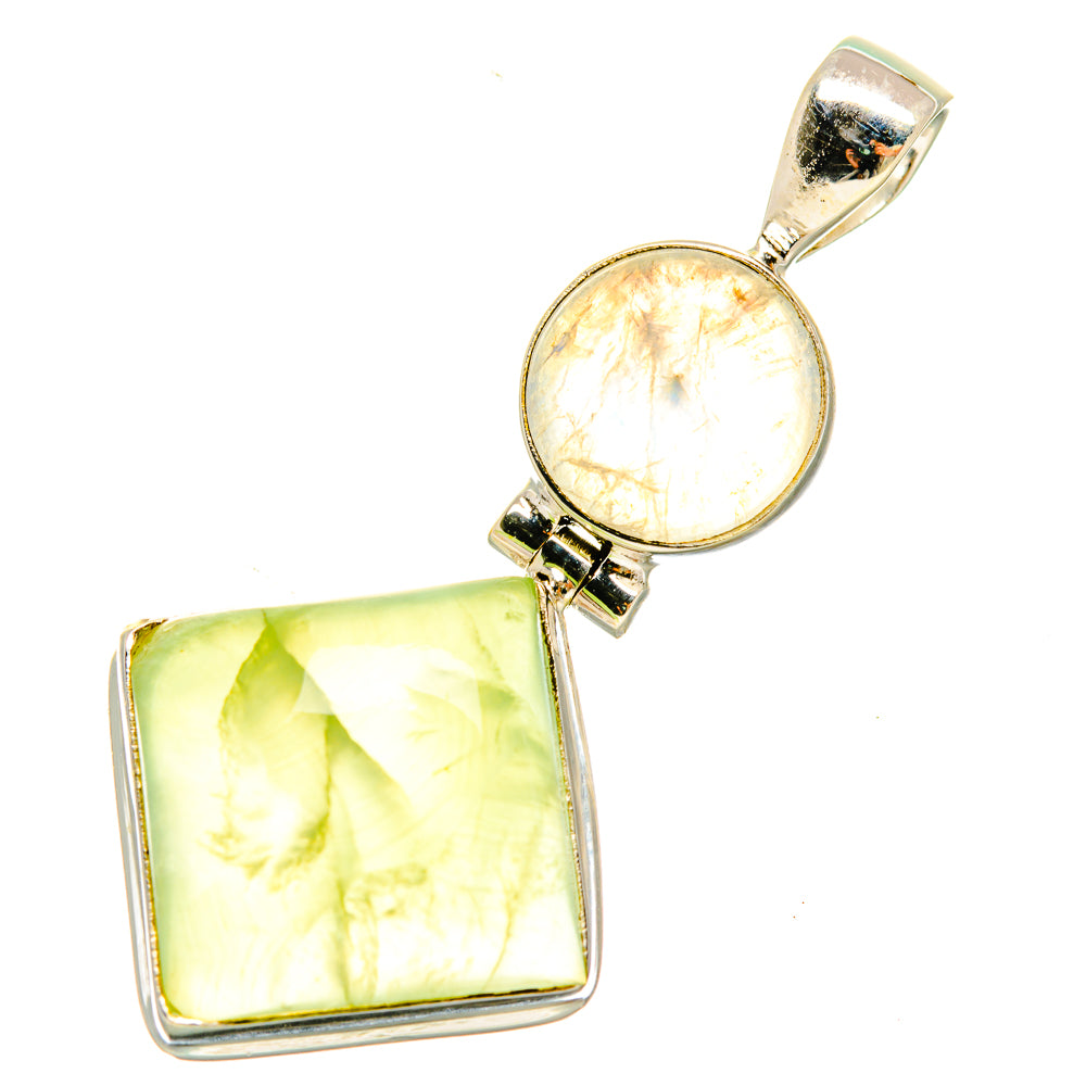Prehnite Pendants handcrafted by Anasilvercos - PD5285