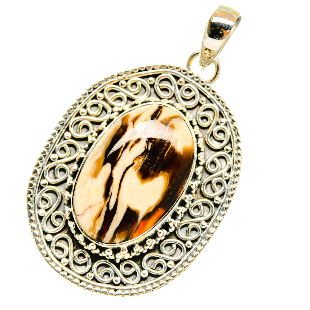 Peanut Wood Jasper Pendants handcrafted by Anasilvercos - PD5317