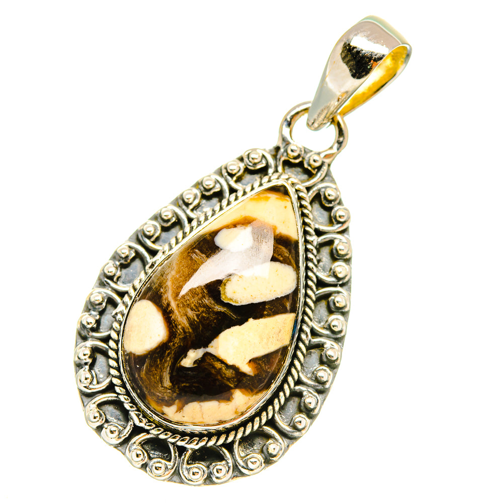 Peanut Wood Jasper Pendants handcrafted by Anasilvercos - PD5319