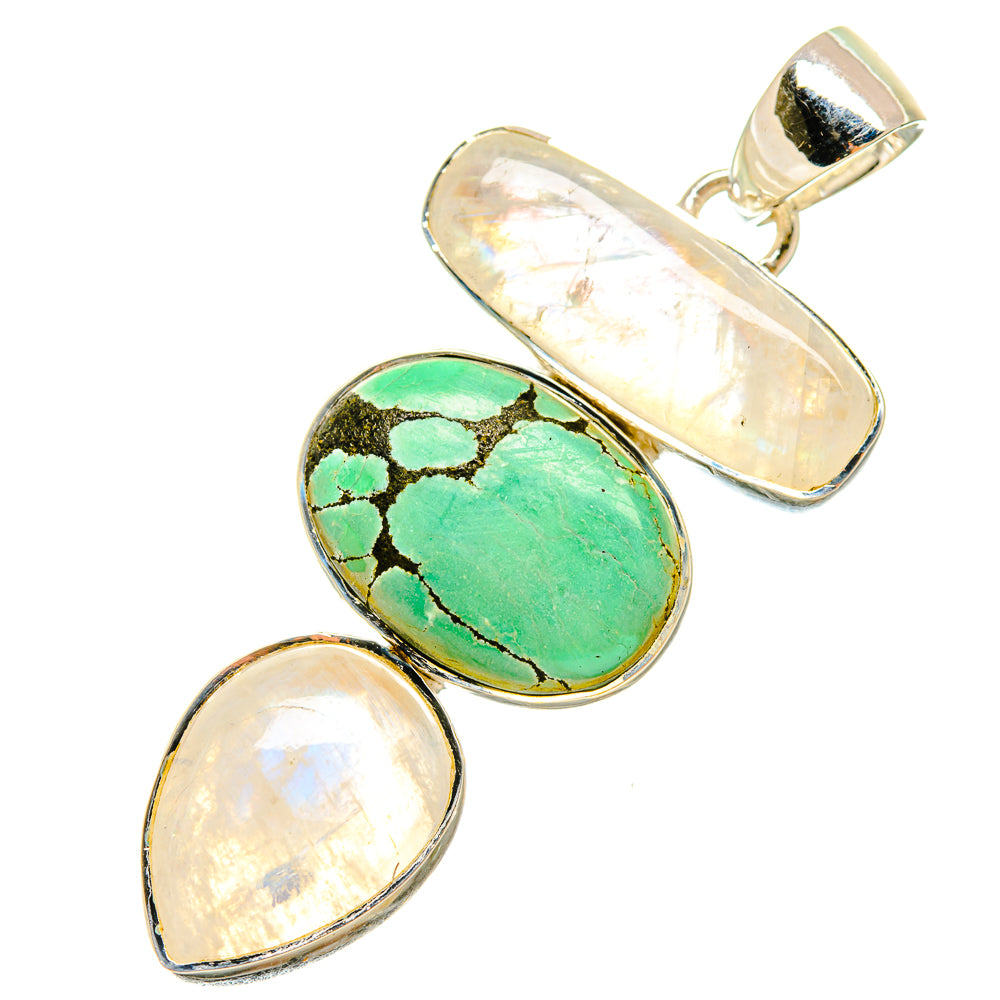 Tibetan Turquoise Pendants handcrafted by Anasilvercos - PD5328