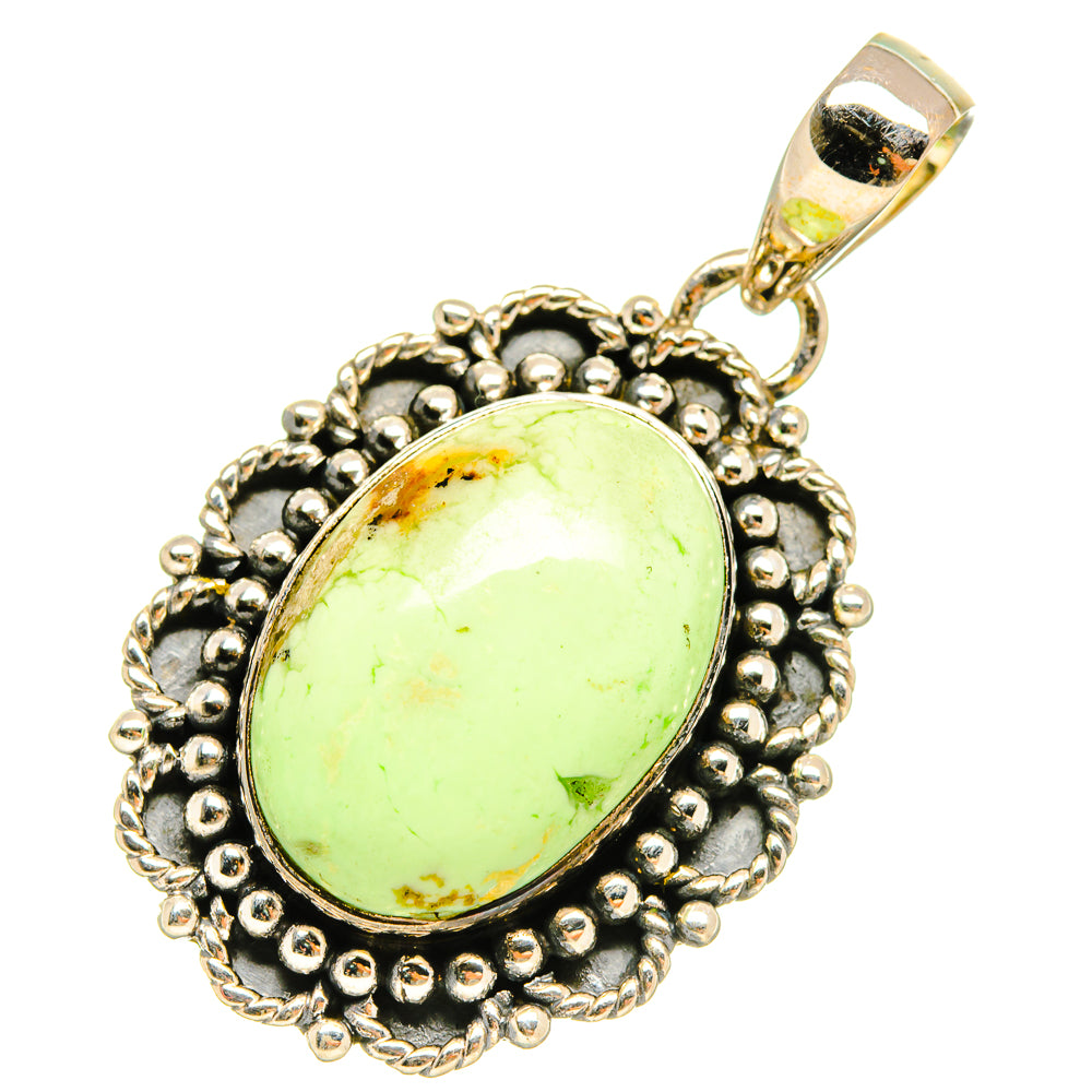 Lemon Chrysoprase Pendants handcrafted by Anasilvercos - PD5347