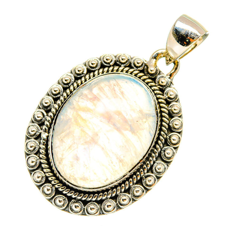 Rainbow Moonstone Pendants handcrafted by Anasilvercos - PD5367