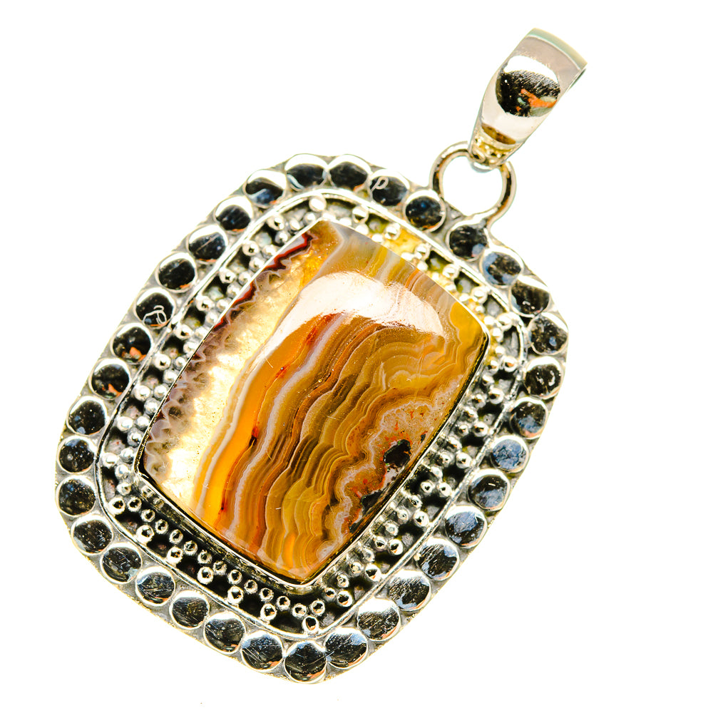 Laguna Lace Agate Pendants handcrafted by Anasilvercos - PD5380 - Photo 2