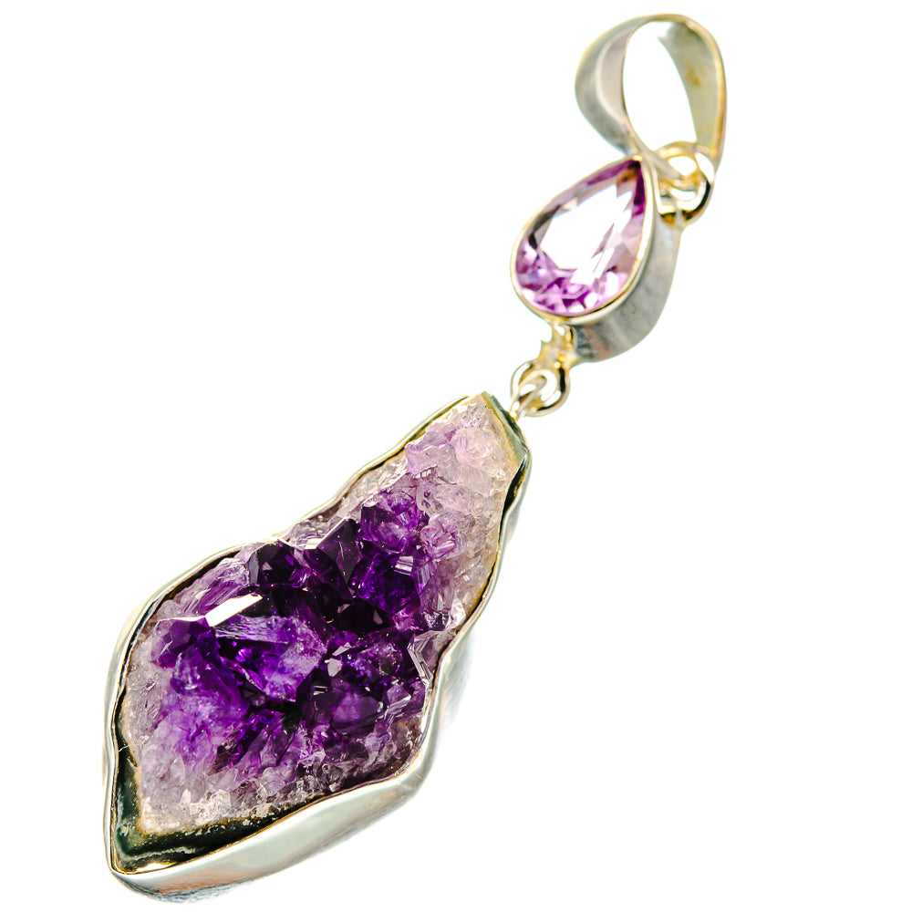 Amethyst Crystal Pendants handcrafted by Anasilvercos - PD5416