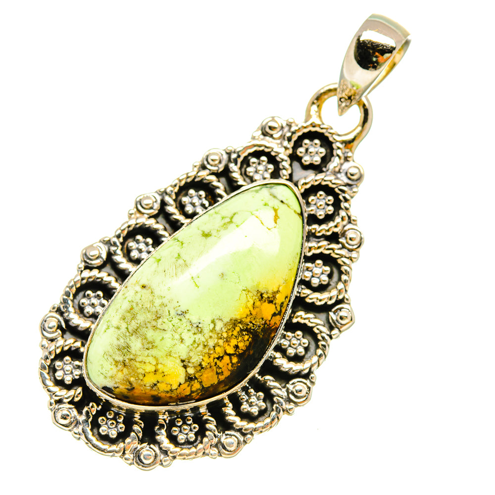 Lemon Chrysoprase Pendants handcrafted by Anasilvercos - PD5429