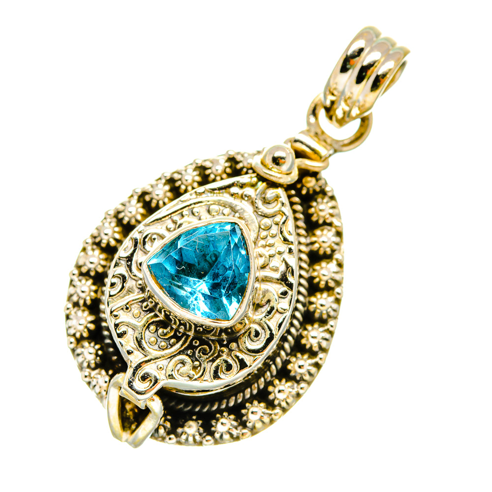 Blue Topaz Pendants handcrafted by Anasilvercos - PD5458