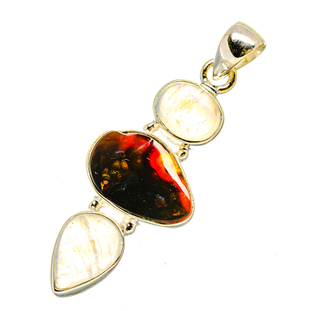 Mexican Fire Agate Pendants handcrafted by Anasilvercos - PD5465
