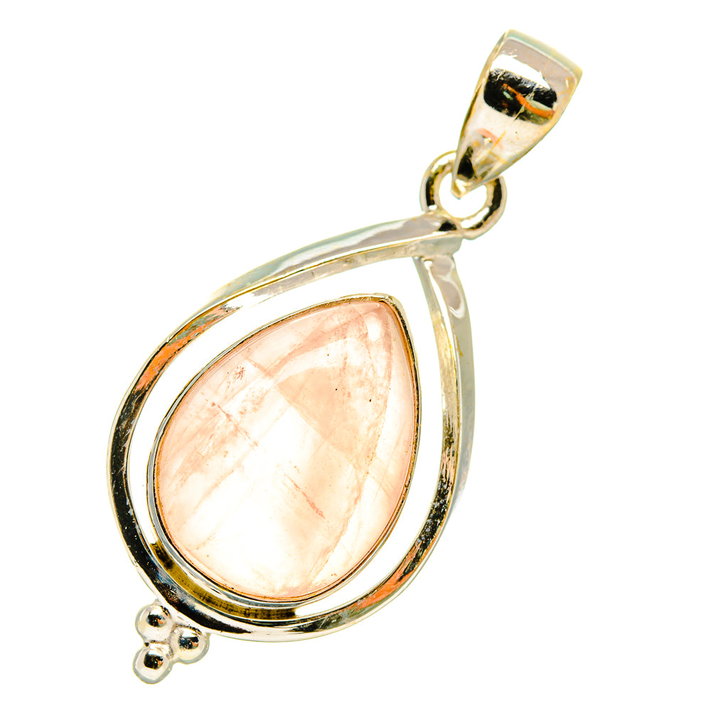 Rose Quartz Pendants handcrafted by Anasilvercos - PD5478