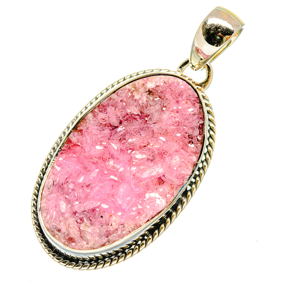 Cobalto Calcite Druzy Pendants handcrafted by Anasilvercos - PD5492