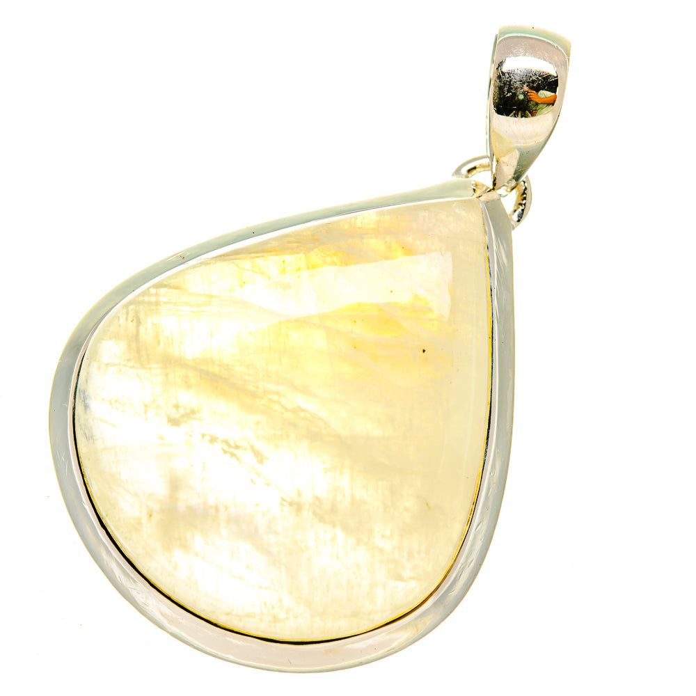 Rainbow Moonstone Pendants handcrafted by Anasilvercos - PD5512