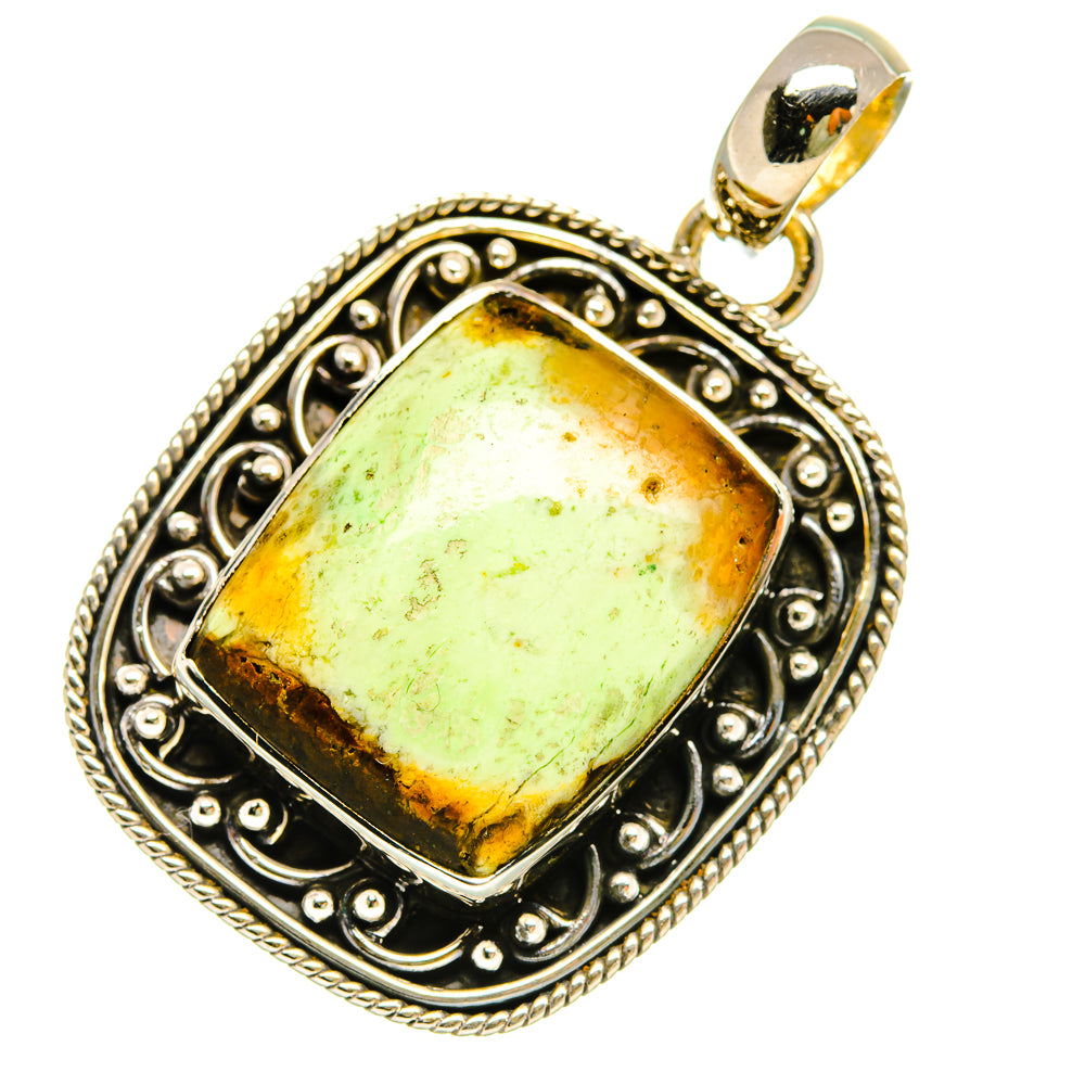 Lemon Chrysoprase Pendants handcrafted by Anasilvercos - PD5521