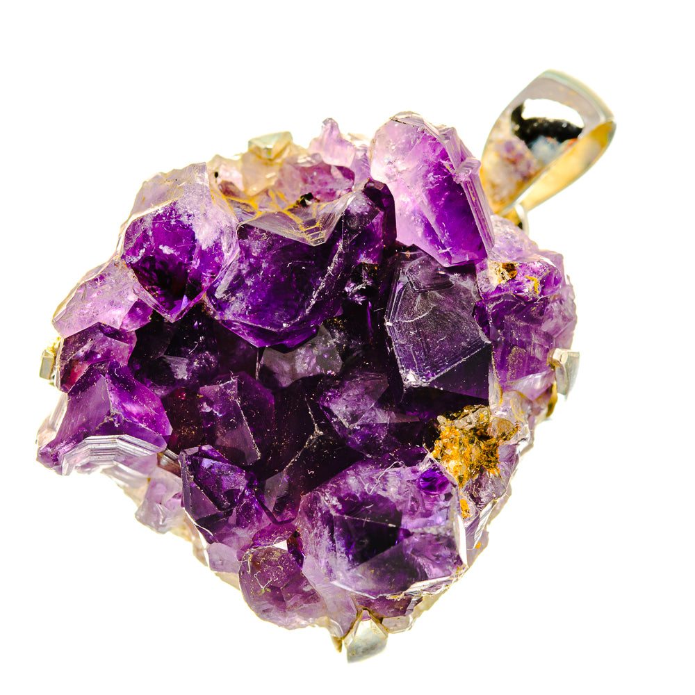 Amethyst Crystal Pendants handcrafted by Anasilvercos - PD5525