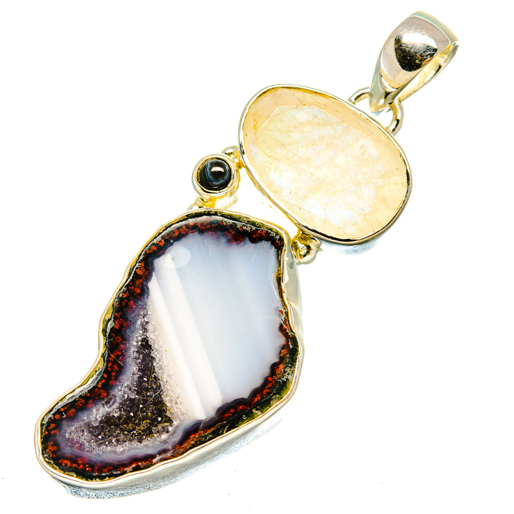 Coconut Geode Druzy Pendants handcrafted by Anasilvercos - PD5538