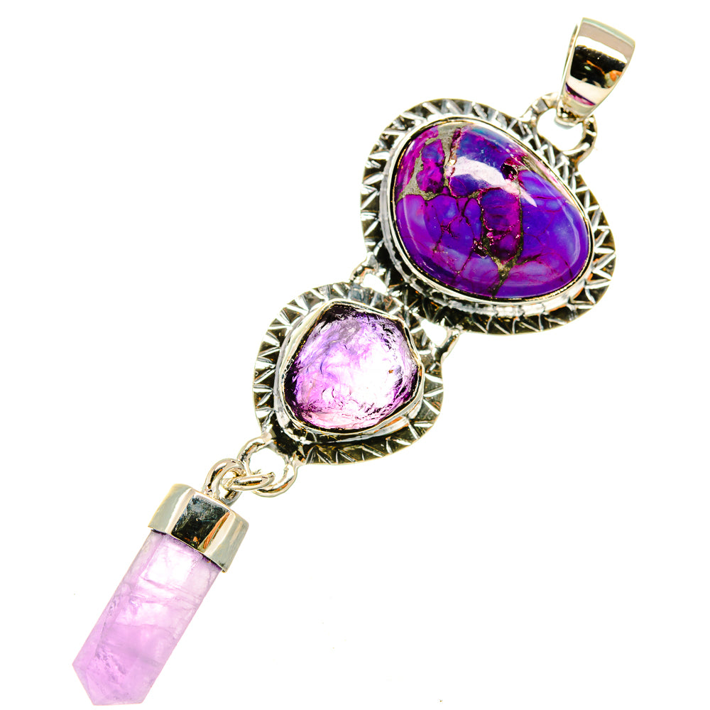 Purple Copper Composite Turquoise Pendants handcrafted by Anasilvercos - PD5541