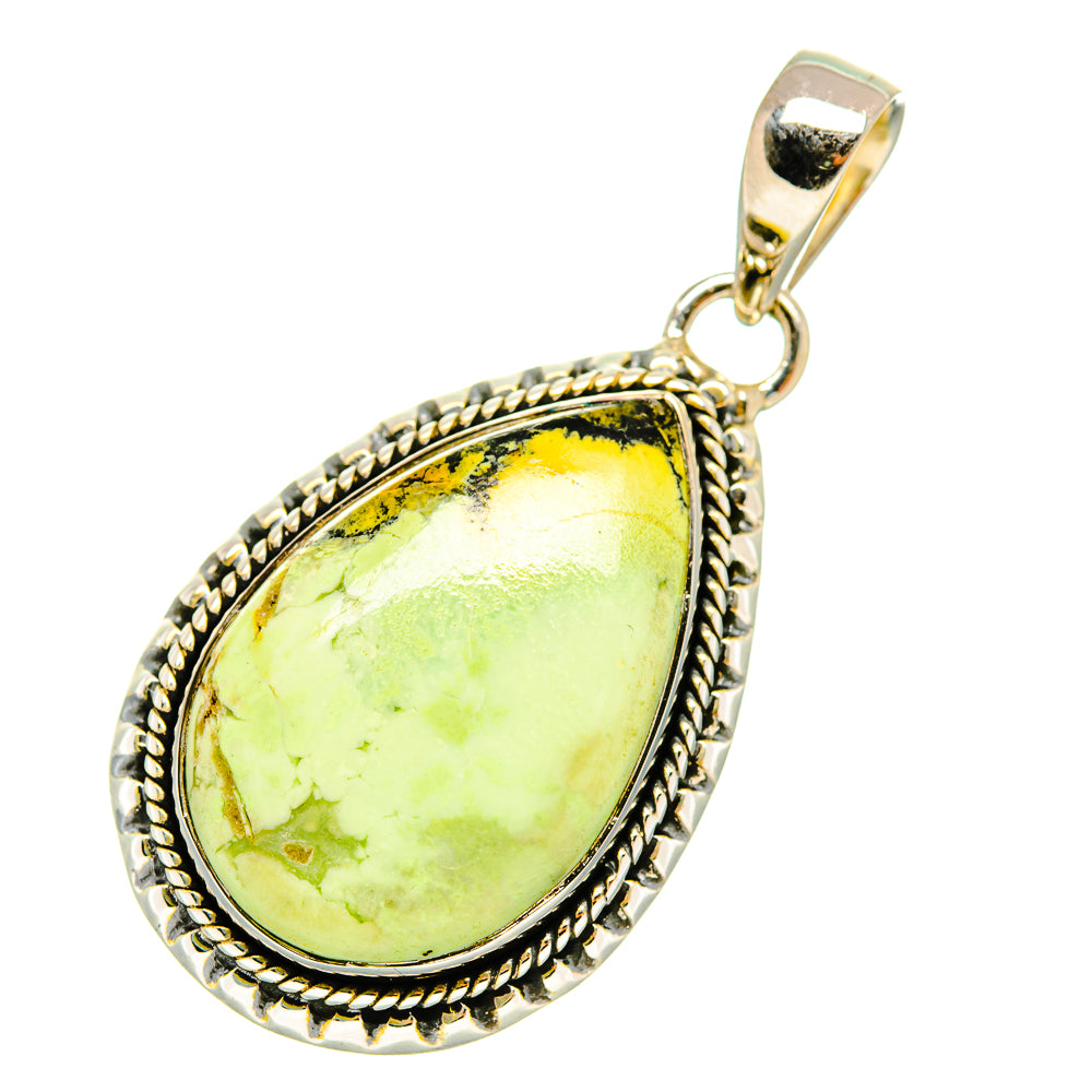 Lemon Chrysoprase Pendants handcrafted by Anasilvercos - PD5554