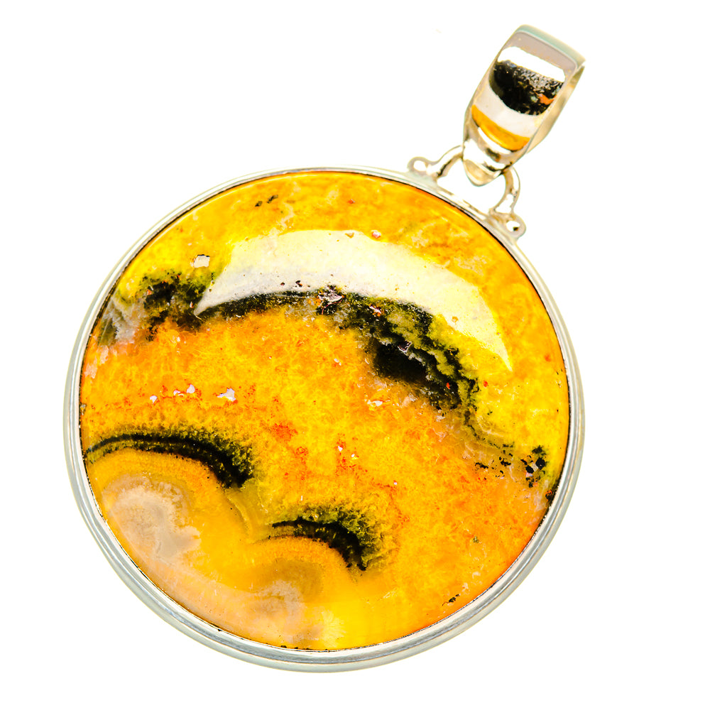 Bumble Bee Jasper Pendants handcrafted by Anasilvercos - PD5571