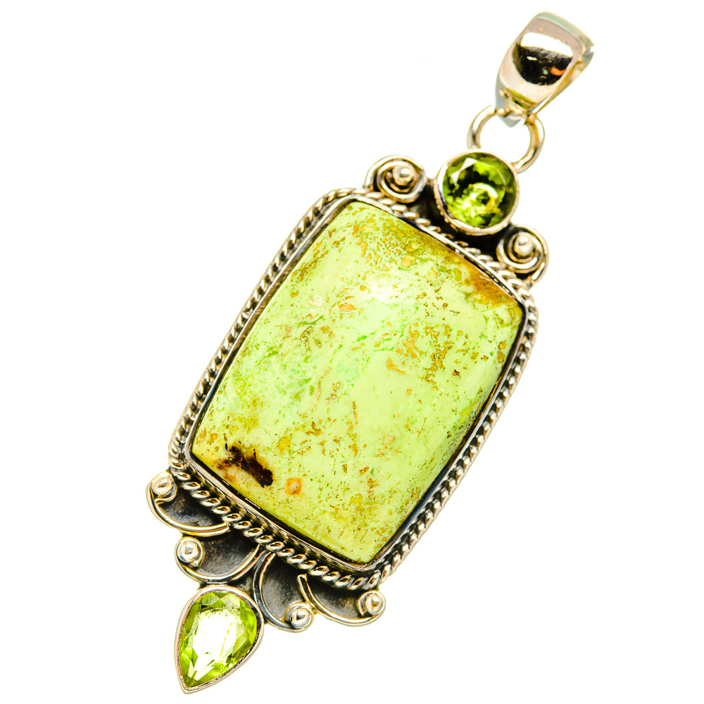 Lemon Chrysoprase Pendants handcrafted by Anasilvercos - PD5579