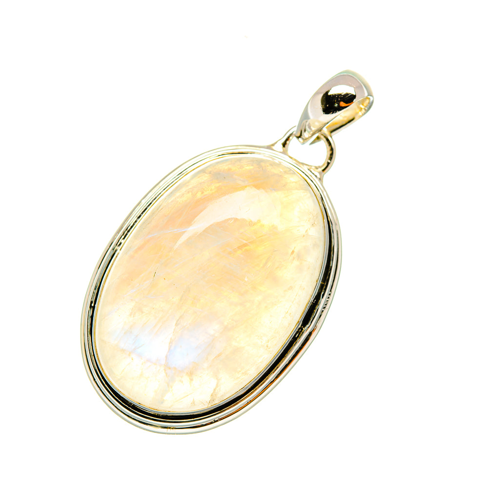 Rainbow Moonstone Pendants handcrafted by Anasilvercos - PD5587