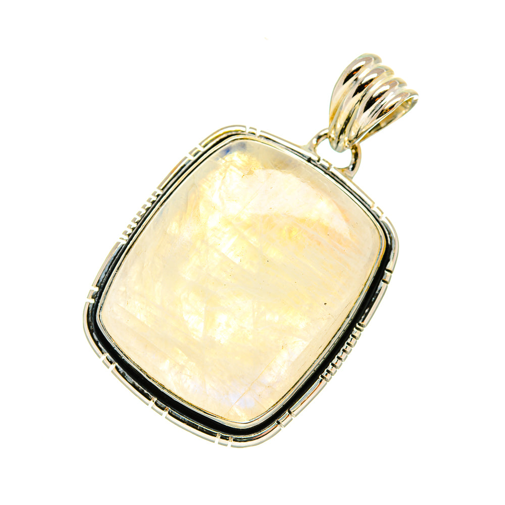 Rainbow Moonstone Pendants handcrafted by Anasilvercos - PD5590