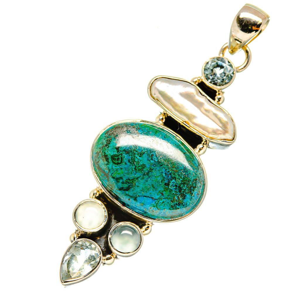 Chrysocolla Pendants handcrafted by Anasilvercos - PD5594