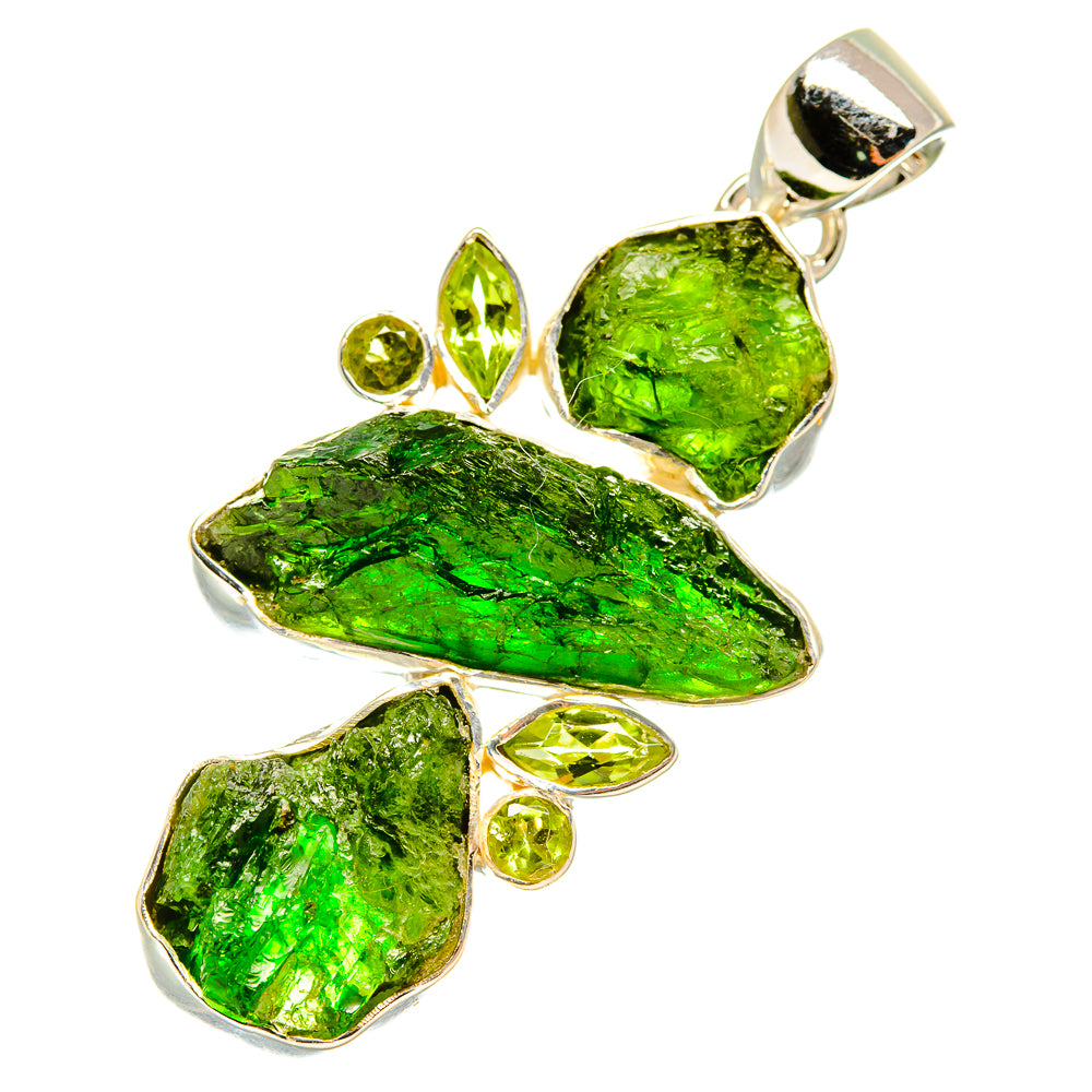 Green Tourmaline Pendants handcrafted by Anasilvercos - PD5605