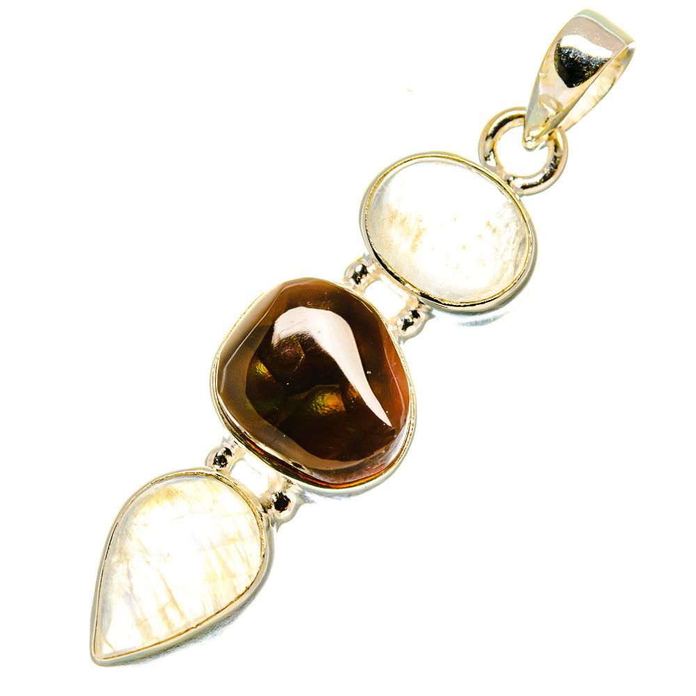 Mexican Fire Agate Pendants handcrafted by Anasilvercos - PD5622