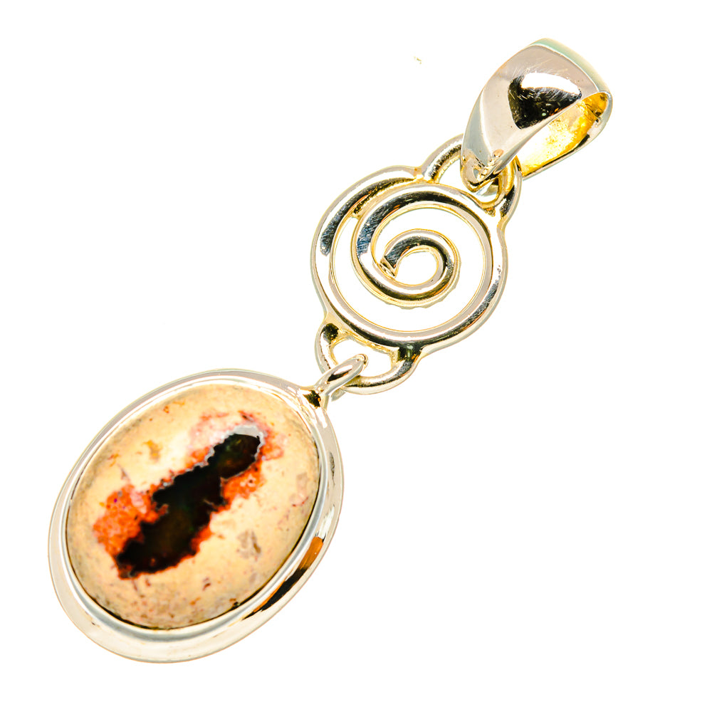 Mexican Fire Opal Pendants handcrafted by Anasilvercos - PD5623