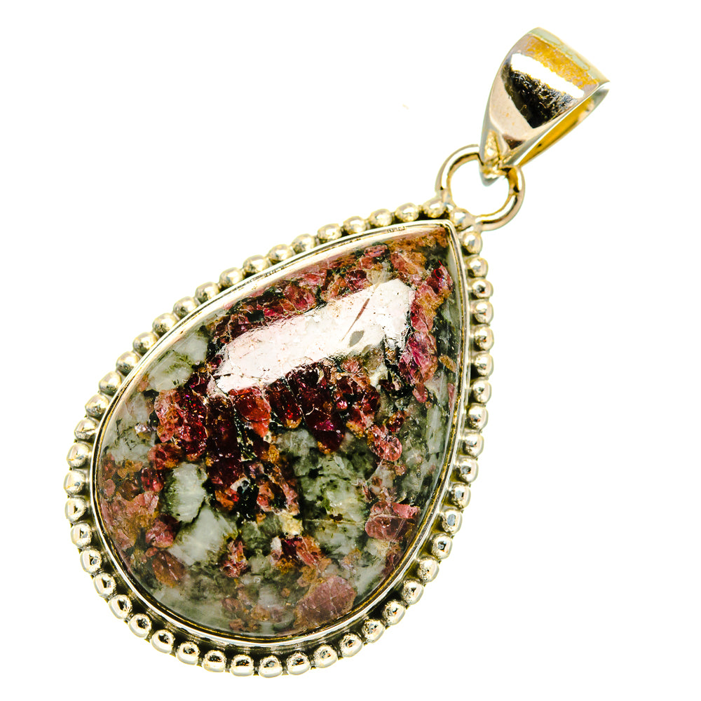 Russian Eudialyte Pendants handcrafted by Anasilvercos - PD5627