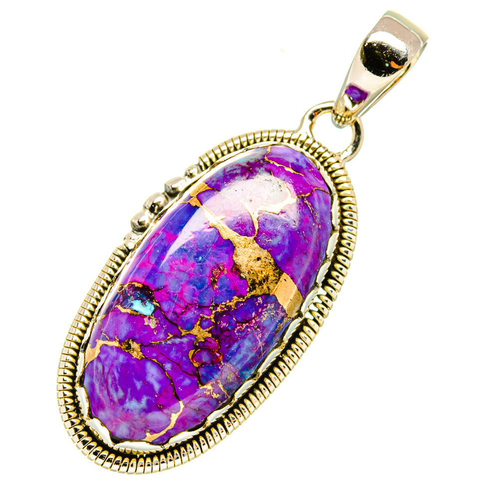 Purple Copper Composite Turquoise Pendants handcrafted by Anasilvercos - PD5634
