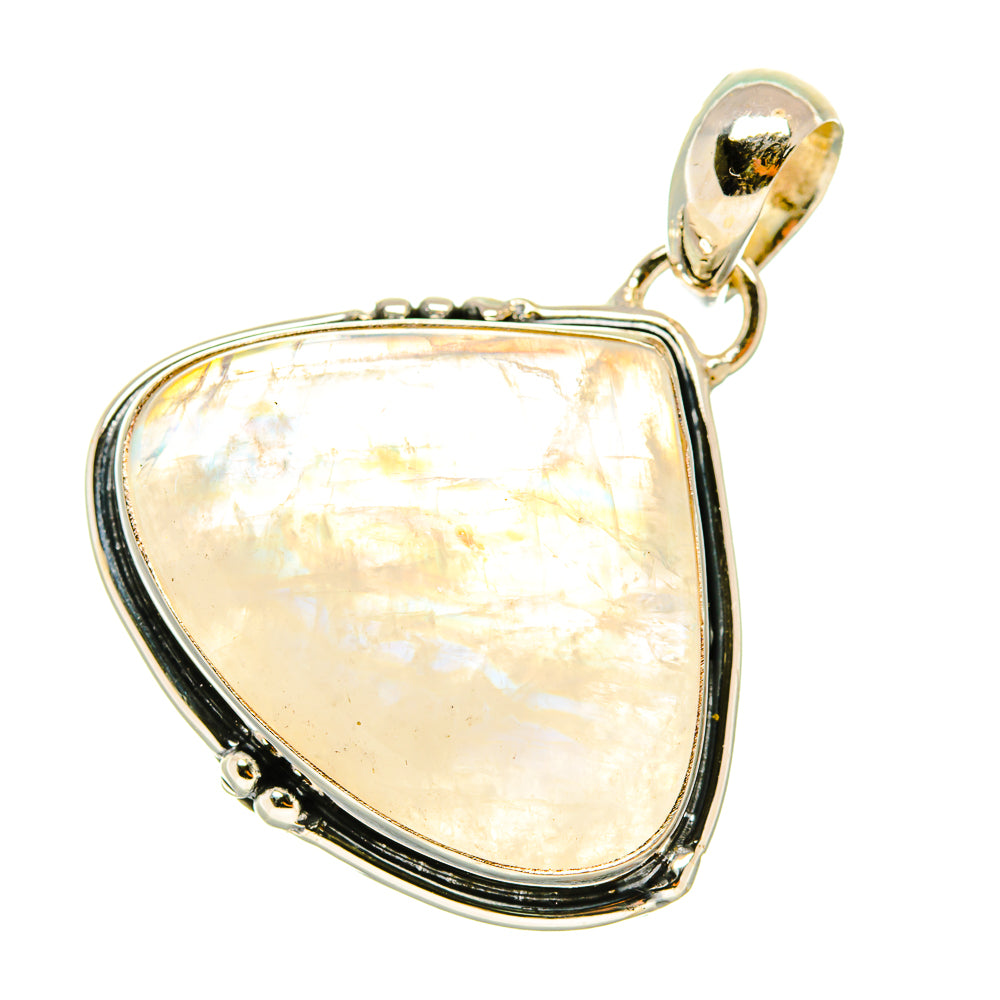 Rainbow Moonstone Pendants handcrafted by Anasilvercos - PD5654