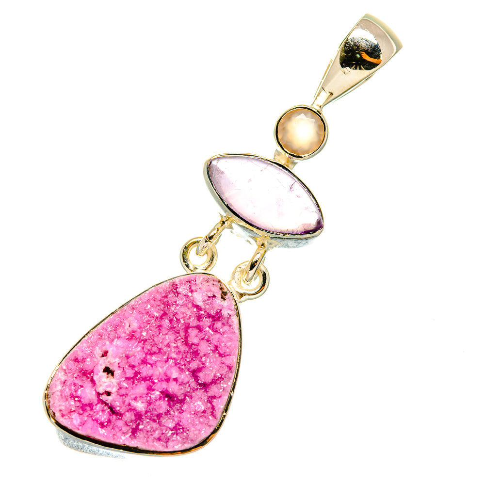 Cobalto Calcite Druzy Pendants handcrafted by Anasilvercos - PD5656