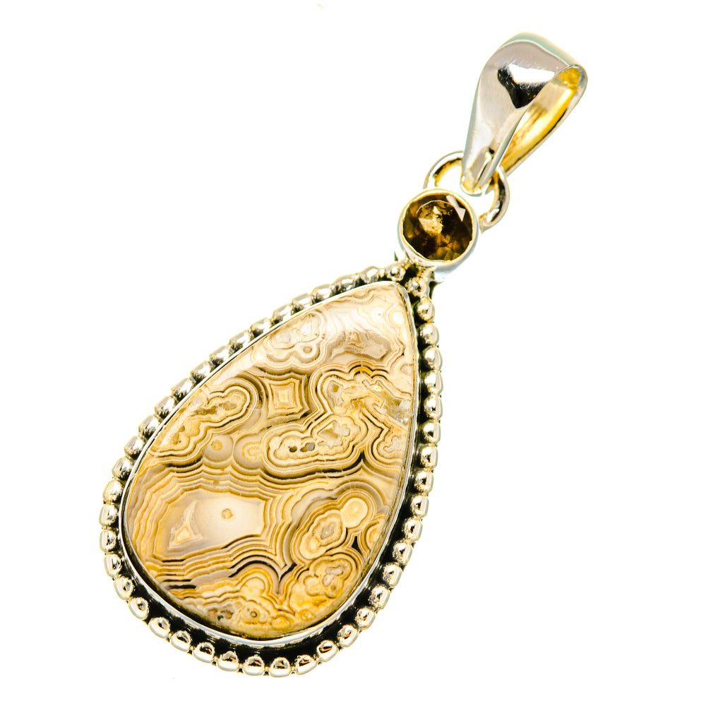 Laguna Lace Agate Pendants handcrafted by Anasilvercos - PD5669