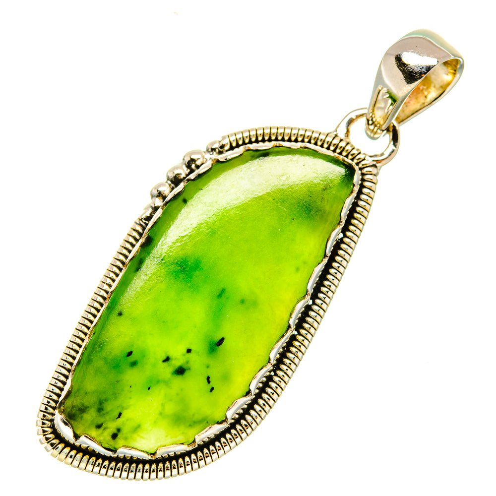 Nephirite Jade Pendants handcrafted by Anasilvercos - PD5674