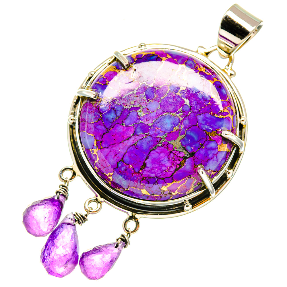 Purple Copper Composite Turquoise Pendants handcrafted by Anasilvercos - PD5681
