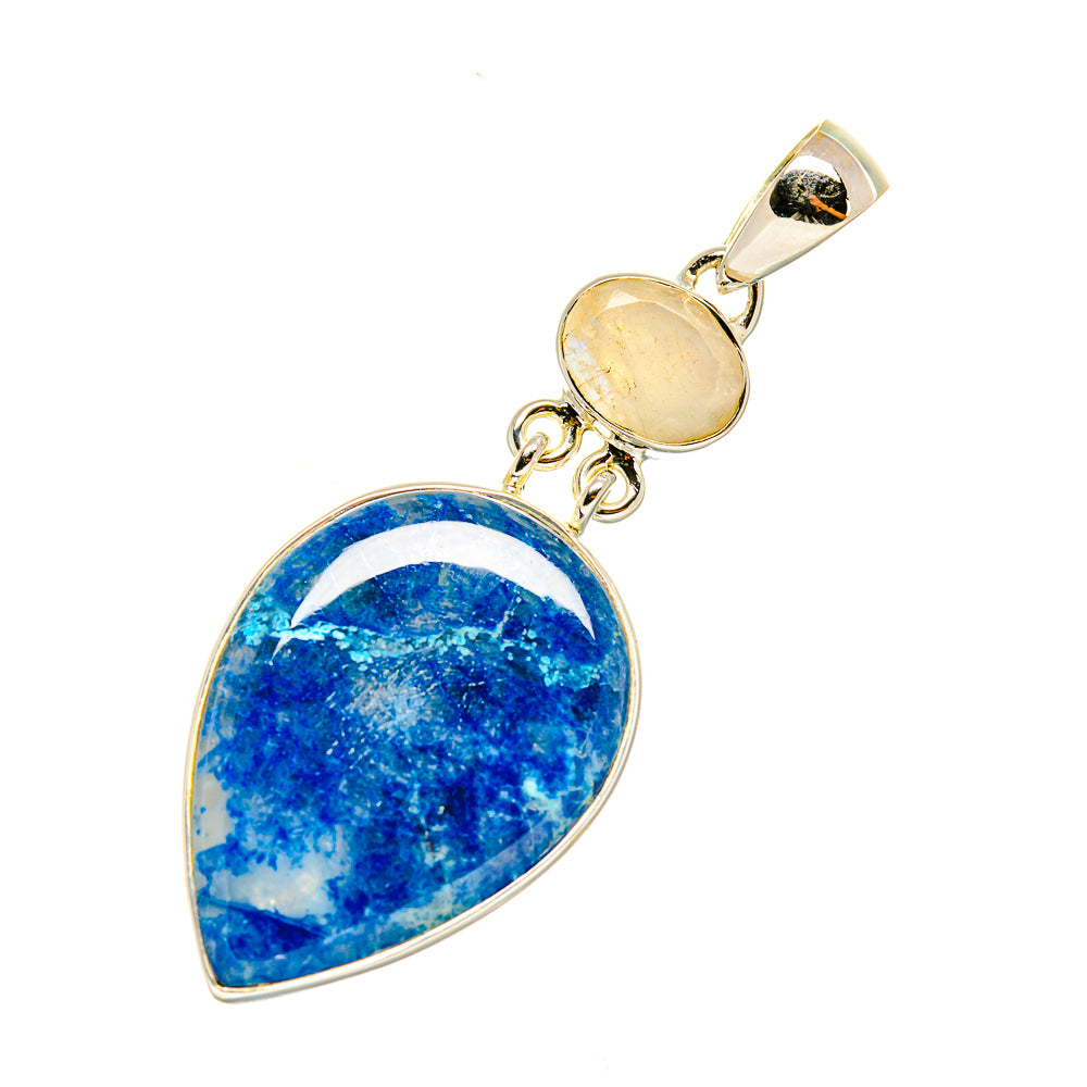 Chrysocolla In Quartz Pendants handcrafted by Anasilvercos - PD5706