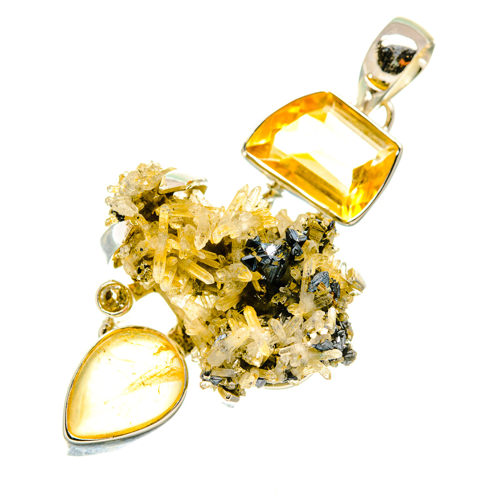 Pyrite Crystal Pendants handcrafted by Anasilvercos - PD5707