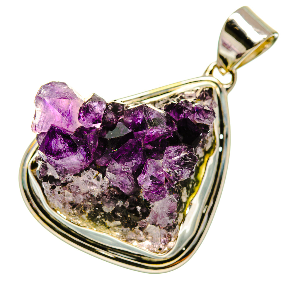 Amethyst Crystal Pendants handcrafted by Anasilvercos - PD5709