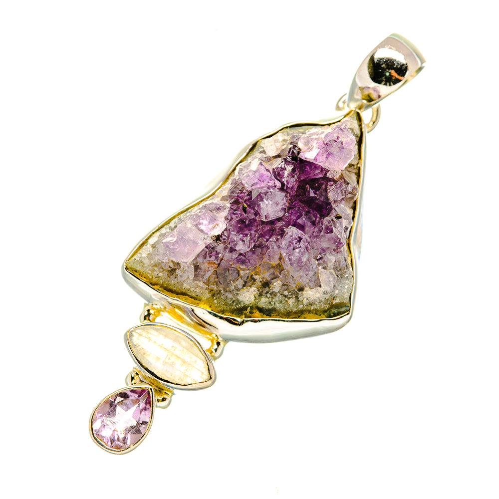 Amethyst Crystal Pendants handcrafted by Anasilvercos - PD5713