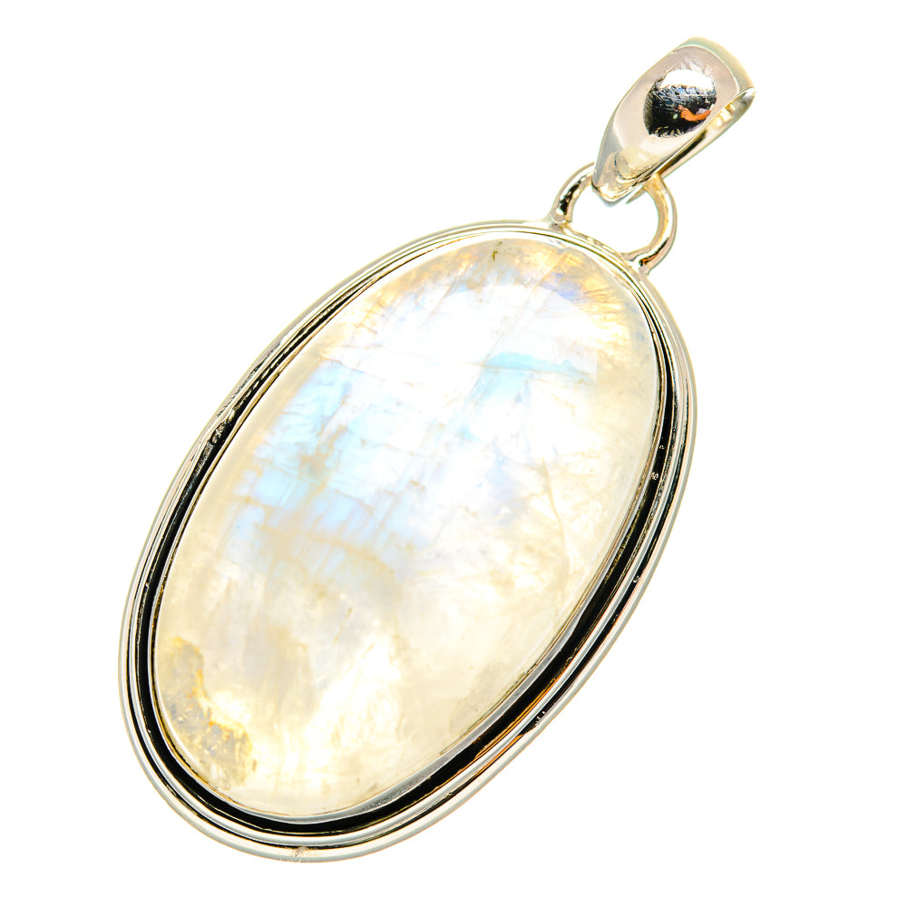 Rainbow Moonstone Pendants handcrafted by Anasilvercos - PD5741