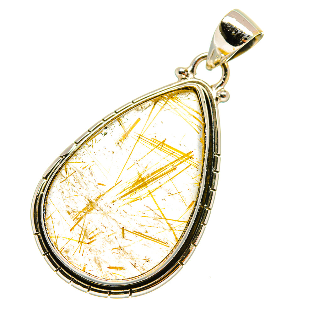 Rutilated Quartz Pendants handcrafted by Anasilvercos - PD5749