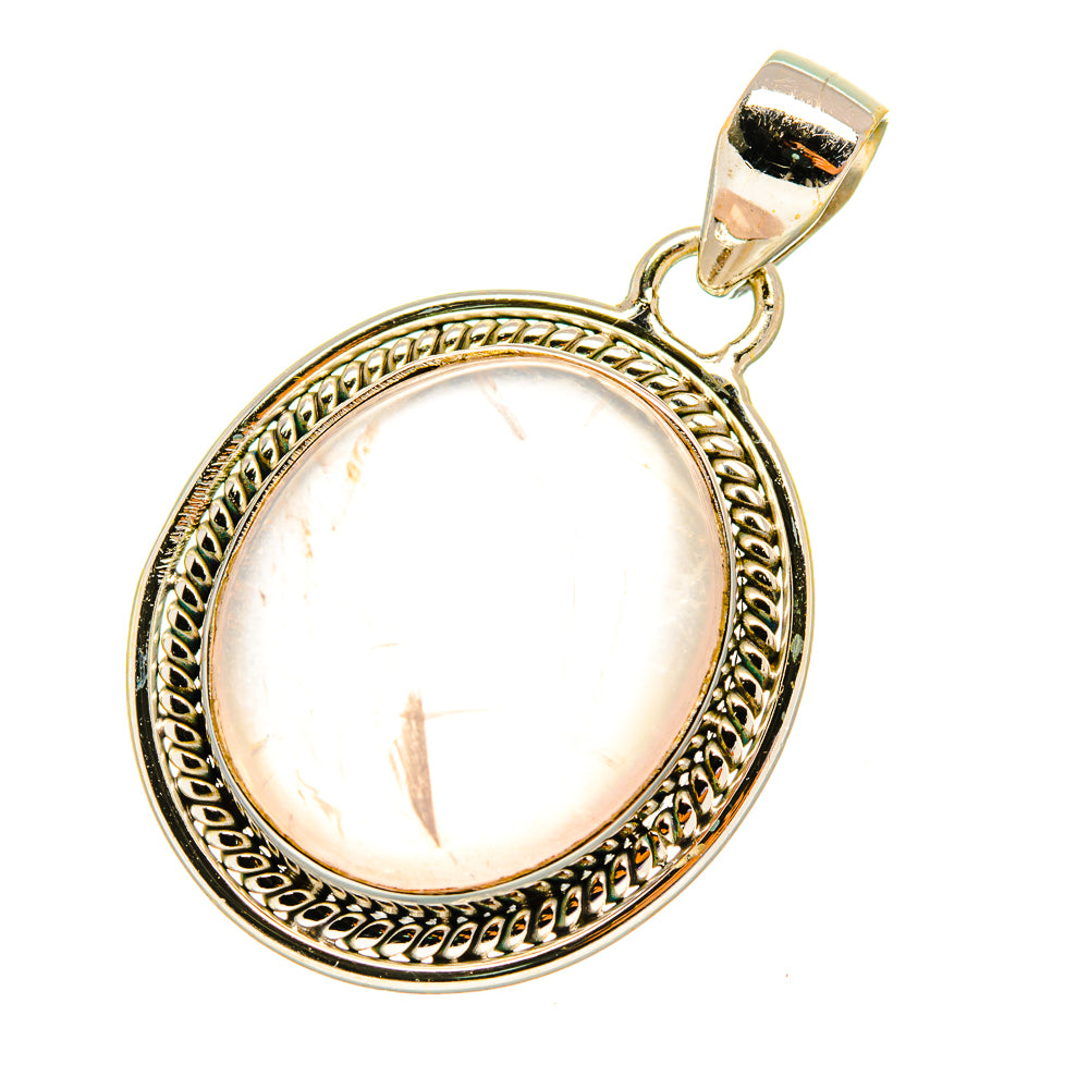Rose Quartz Pendants handcrafted by Anasilvercos - PD5760