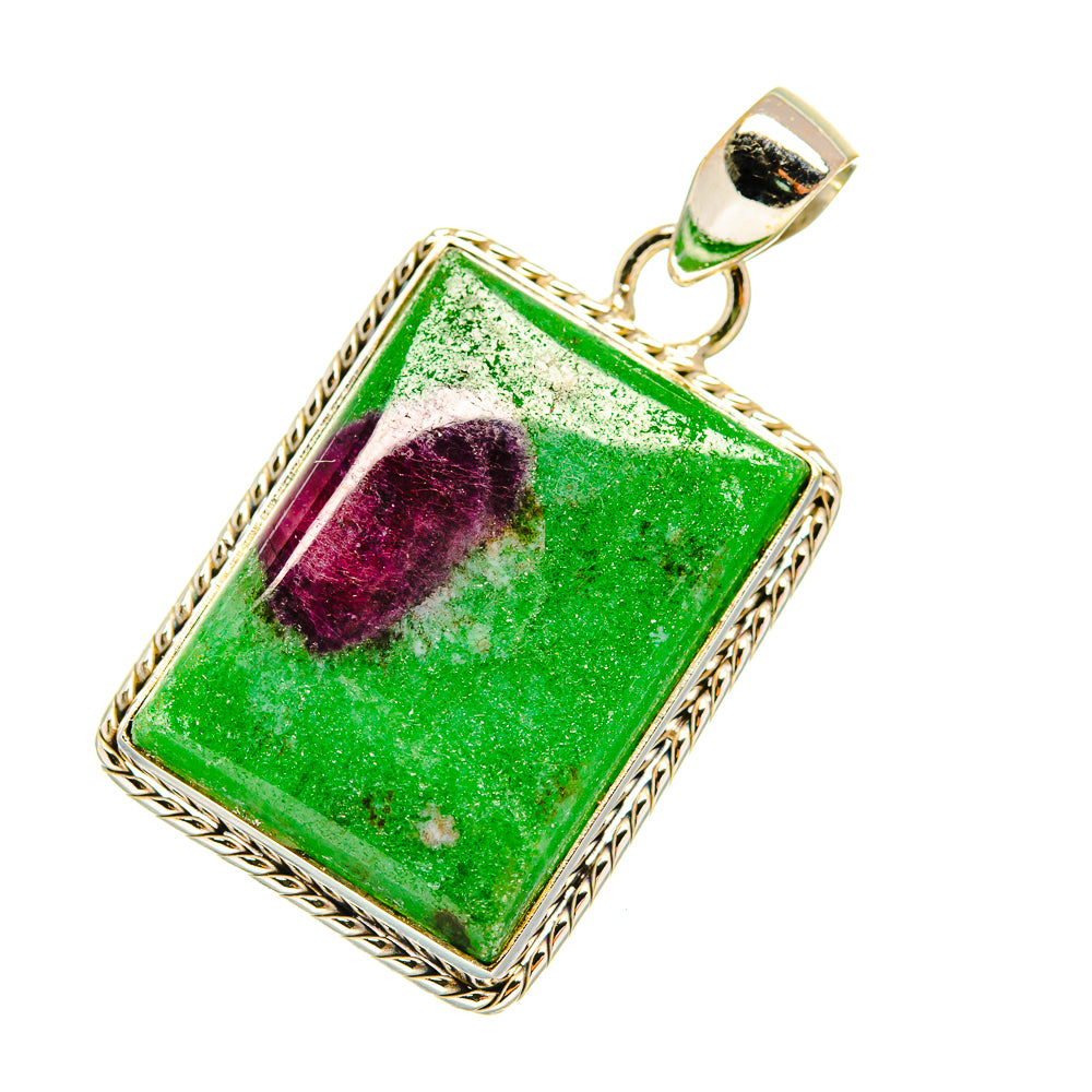 Ruby Zoisite Pendants handcrafted by Anasilvercos - PD5769