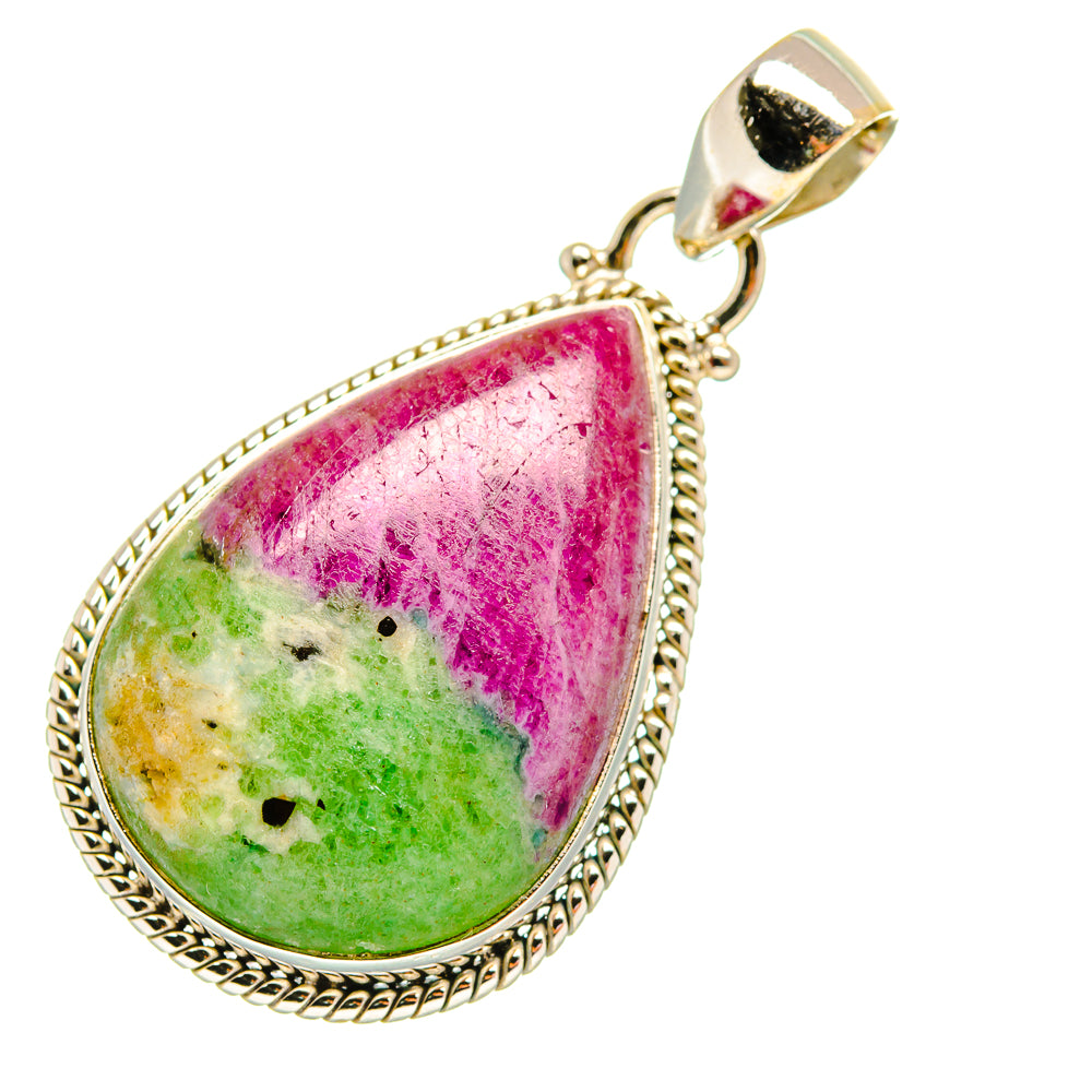Ruby Zoisite Pendants handcrafted by Anasilvercos - PD5770