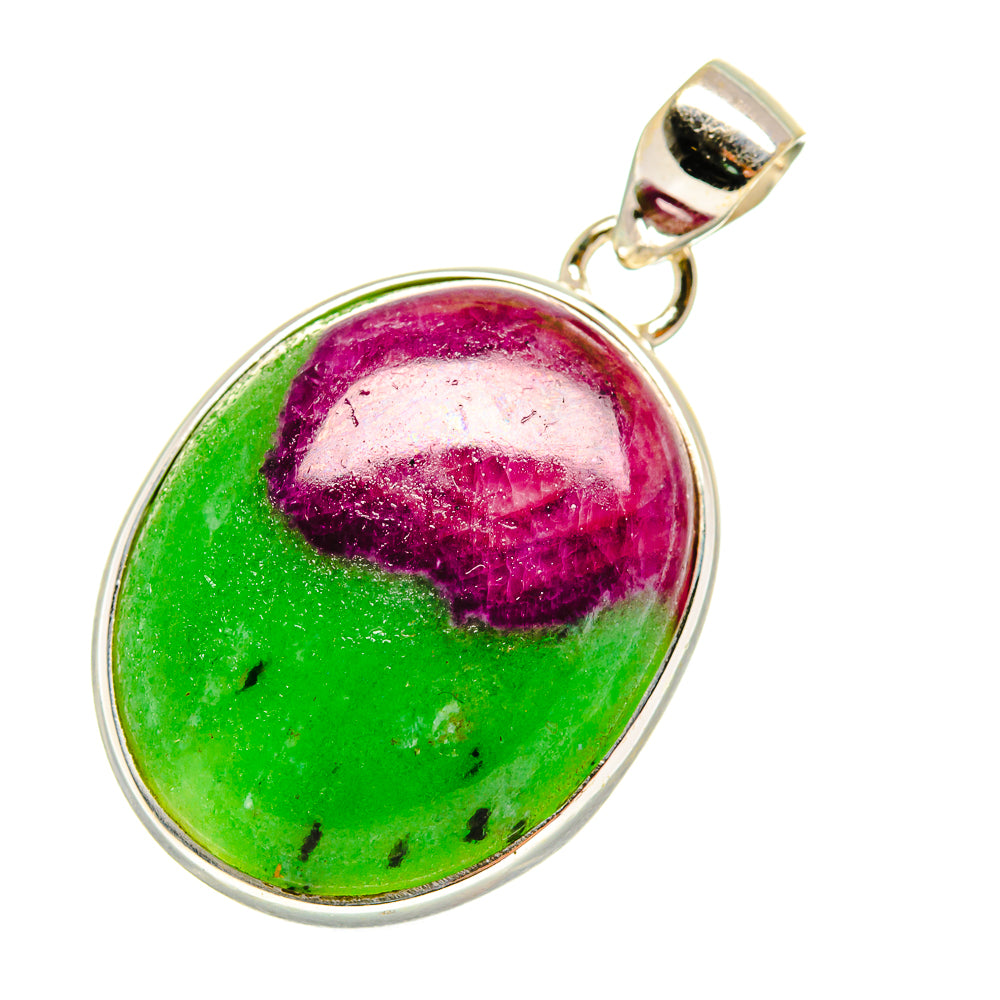 Ruby Zoisite Pendants handcrafted by Anasilvercos - PD5777