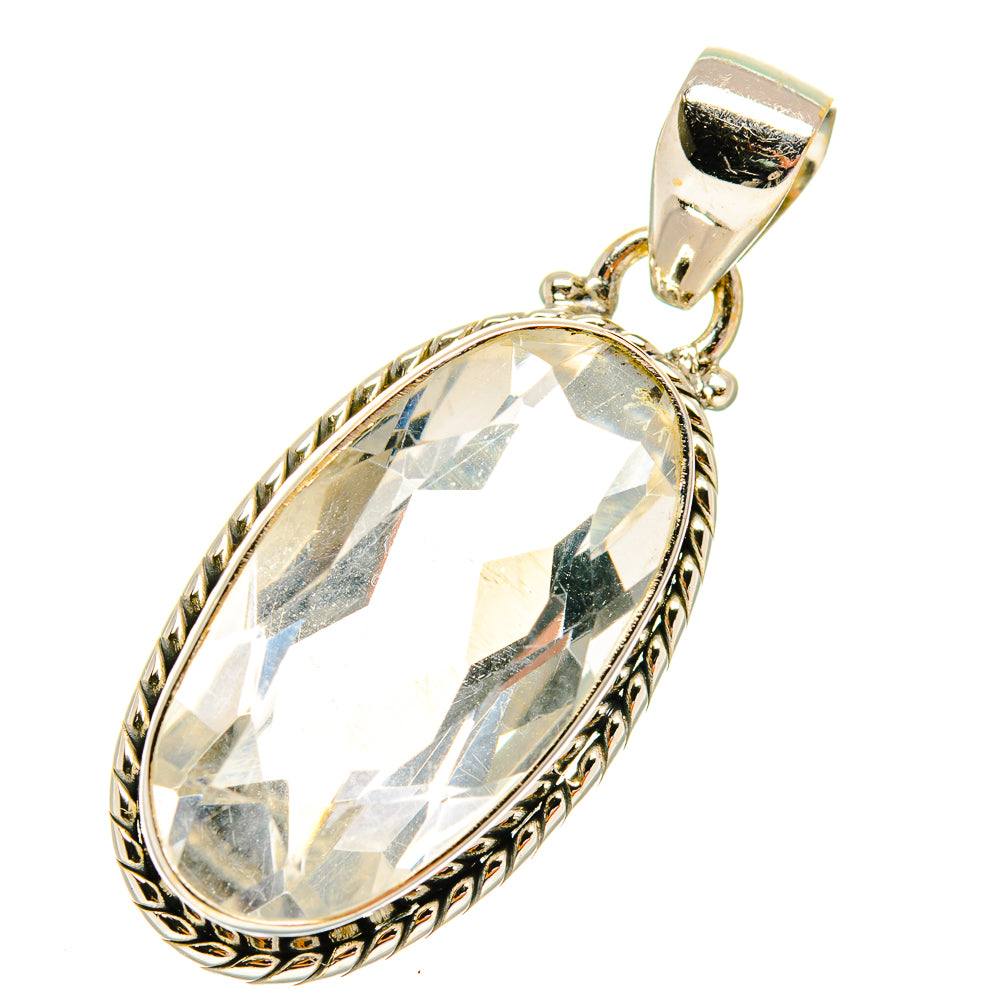 White Quartz Pendants handcrafted by Anasilvercos - PD5795