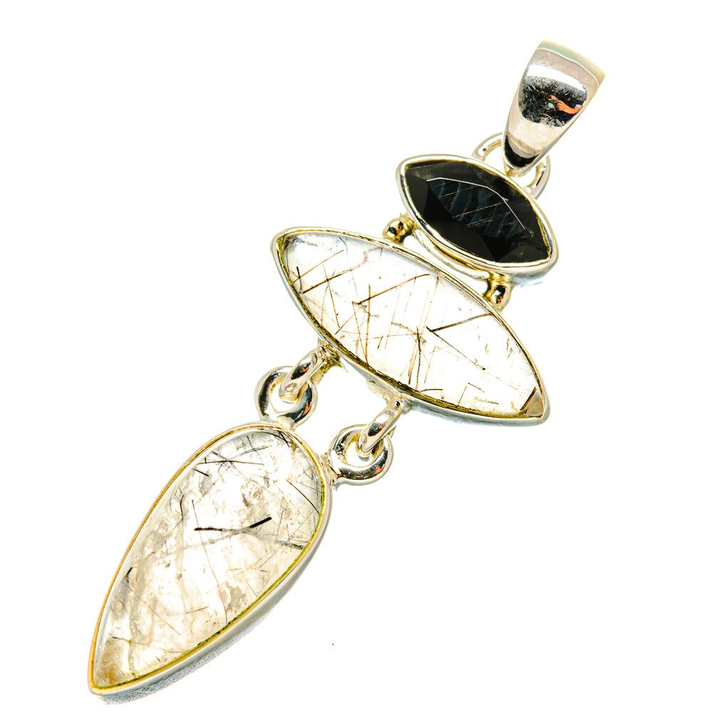 Tourmalinated Quartz Pendants handcrafted by Anasilvercos - PD5798