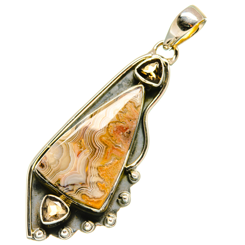 Laguna Lace Agate Pendants handcrafted by Anasilvercos - PD5818