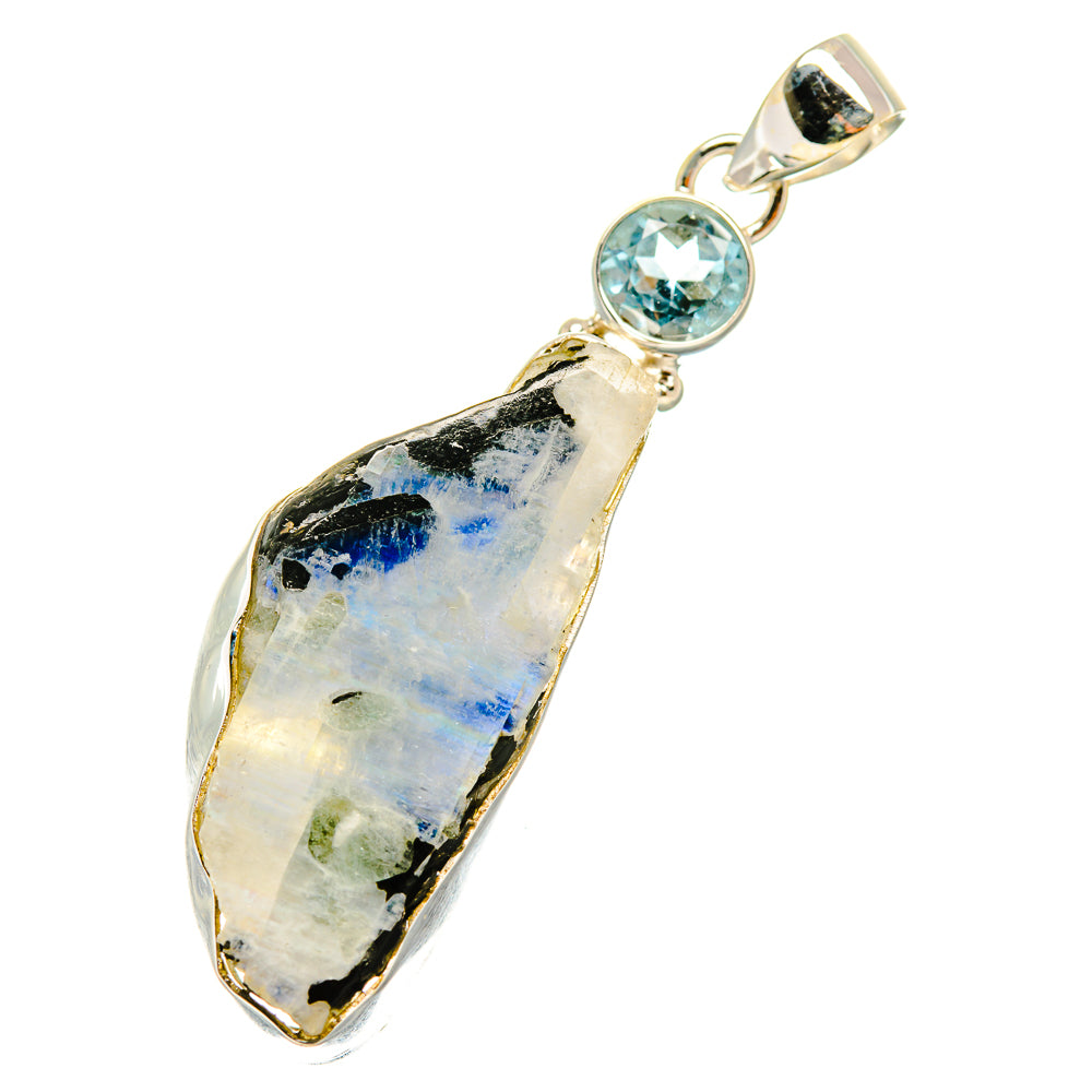 Rainbow Moonstone Pendants handcrafted by Anasilvercos - PD5822