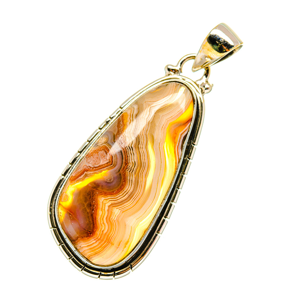 Crazy Lace Agate Pendants handcrafted by Anasilvercos - PD5833